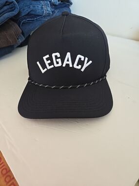 Legacy Black Hat with White Embroidered Logo